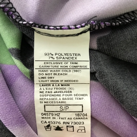 Suzy Shier Floral Skirt S Black Purple Green Leaves Mini - Picture 4 of 6